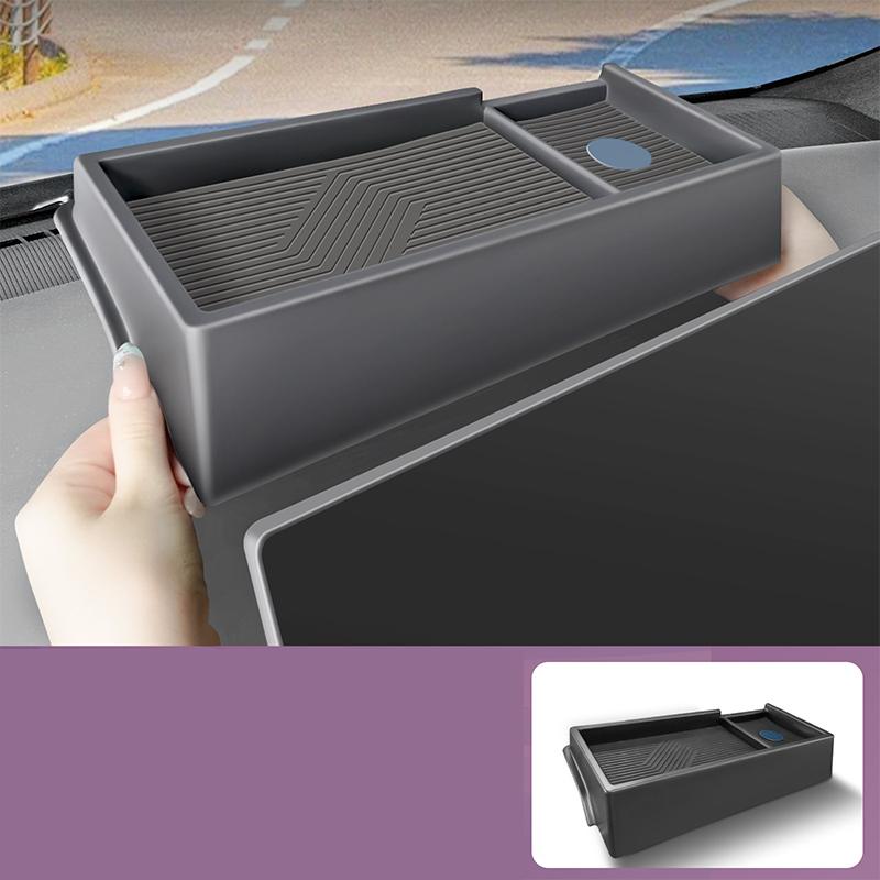 For XPENG P7+ 2026-2027 Storage Box Behind The Screen Tissue Box Partitioning for Storage Automobile Modification Supplies