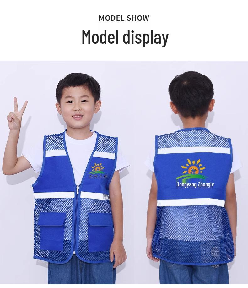 Custom Logo Reflective Mesh Vest for Kids' Outdoor Activities