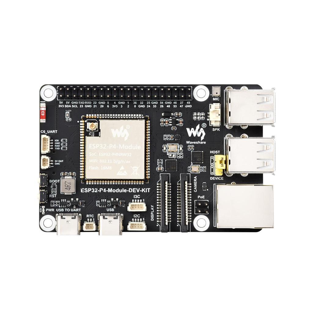 Плата разработки ESP32-P4: ESP32-C6 с 100M Ethernet, POE, Камерой, Wi-Fi 6, Bluetooth 5