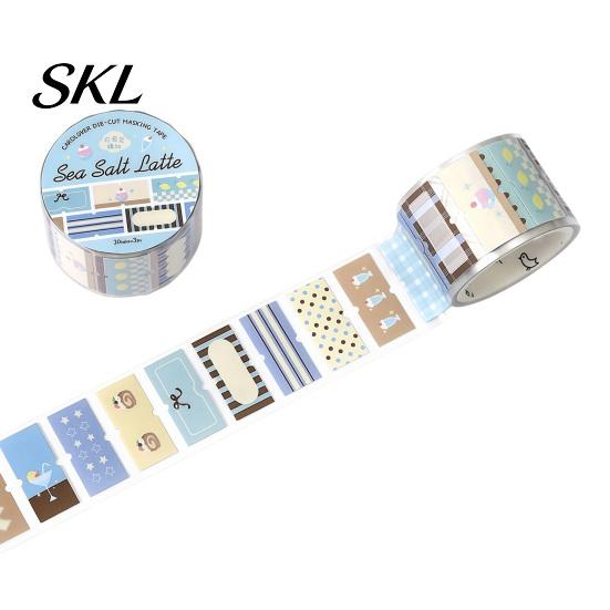 Soft Color Tape Writable Labels Washi Roll, Decorative Patterns Art Craft Smudge Proof Sticker Masking for Scrapbook, Journals, Planners, Card Making