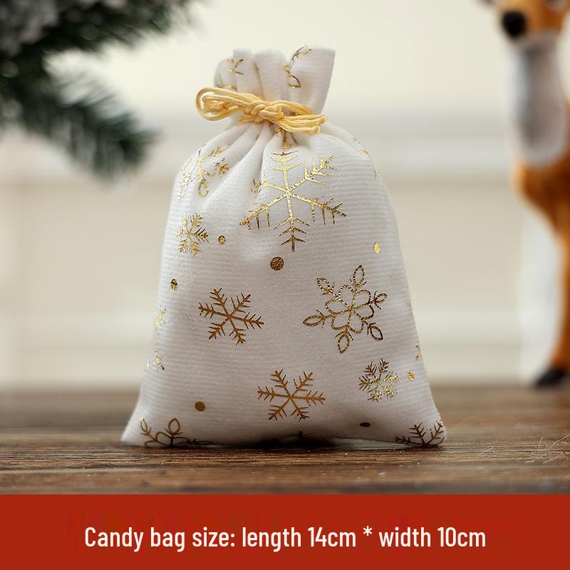 Velvet Hot Stamping Pentagram Moon Christmas Candy Gift Bag