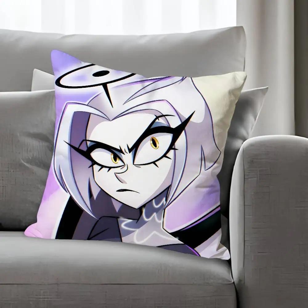 Наволочка Hazbin Hotel Lute Двусторонняя 2D-печать Мягкая плюшевая наволочка на подушку со скрытой молнией Декор Диван Спальня Гостиная Подарок