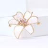 Simple Fashion Alloy Lily Brooch Elegant Versatile Ladies Suit Cardigan Corsage Accessories Pin