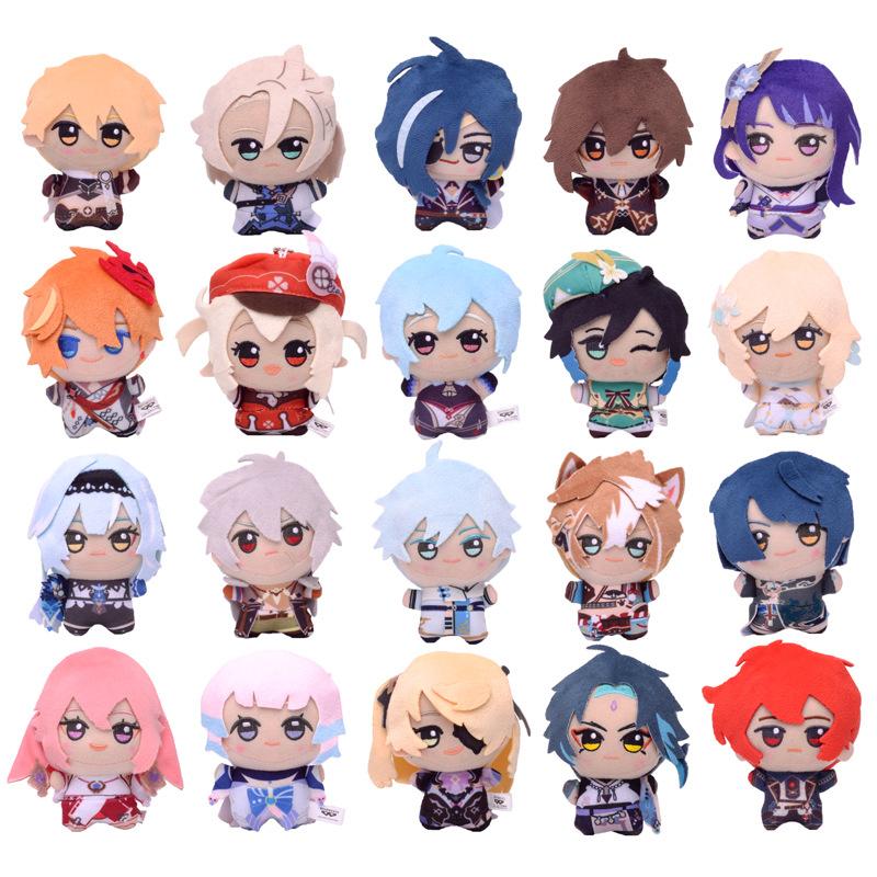 10cm Genshin Impact Tartaglia Zhong Li Yae Miko Venti Xiao Eula Razor Plush Pendant Toy Doll Backpack Accessorie Gift