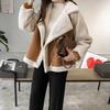 New Thickened Warm Fur Integrated Lamb Wool Jacket, Loose and Versatile Top, Motorcycle Suit