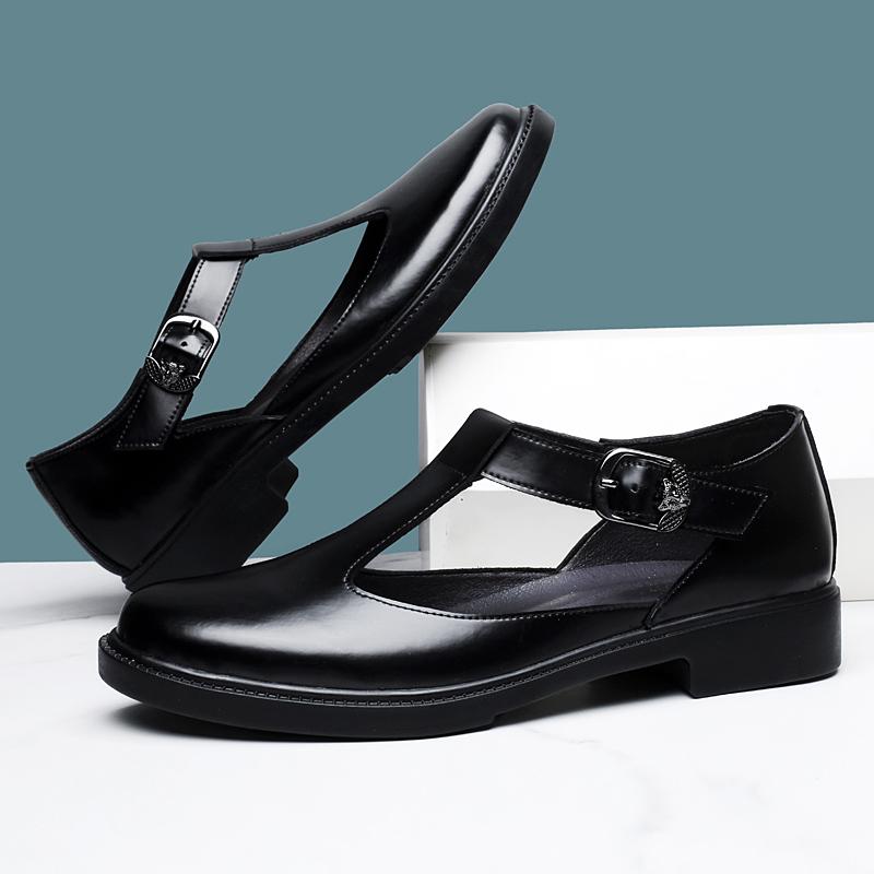 Fashion Business Summer Sandals Mens Non-slip Summer Shoes Slippers Comfy Handmade Male Beach Shoes Elegantes Soft Casual Leather Flats