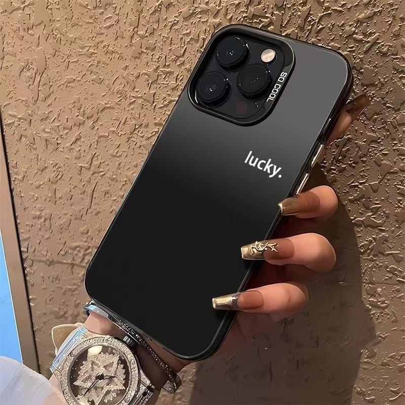 Simple lucky case suitable for Apple 16 phone case iPhone 14 premium 15 Pro English 13 gradient 12 lucky 17