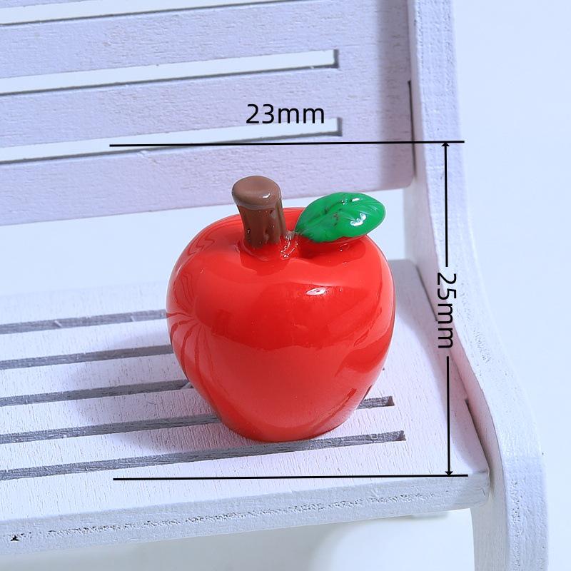 3D мультяшные яблочные смоляные подвески для DIY украшений и брелоков