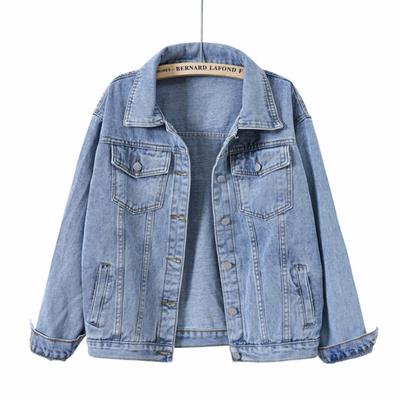 Джинсовая куртка женская джинсовая куртка бойфренда уличная одежда Harajuku винтажная осенняя базовая верхняя одежда пальто
