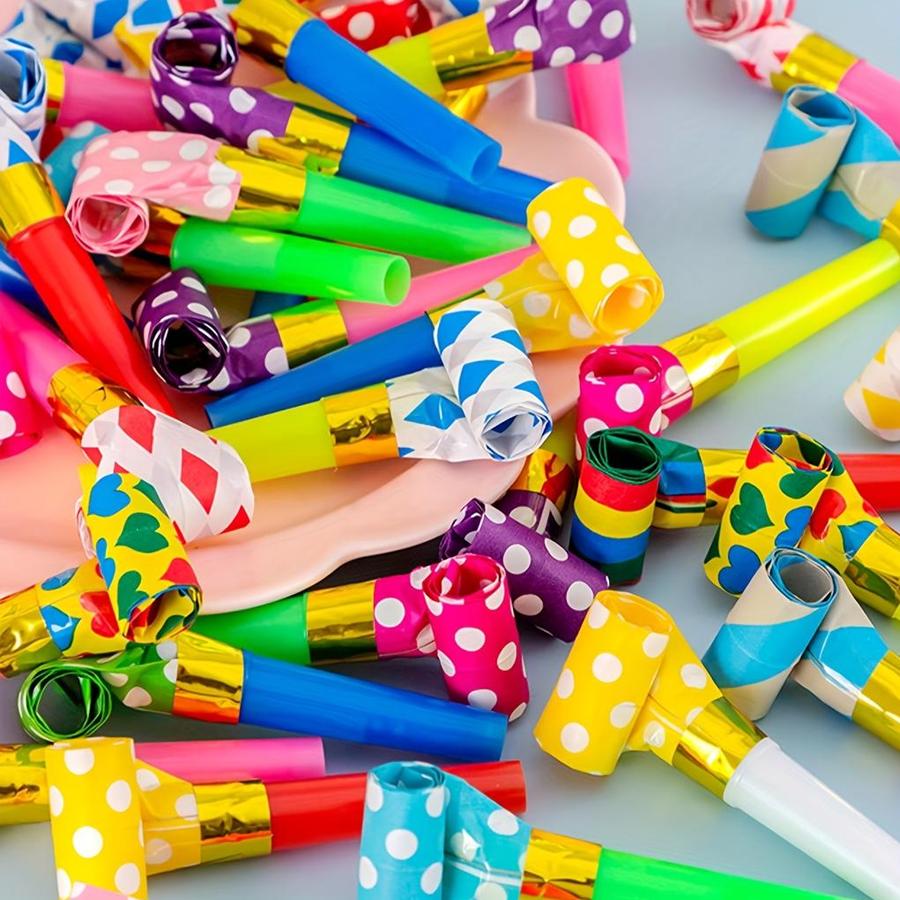 24/48/80/160pcs Party Blower Colorful Whistles Cheer Generator Atmosphere Creating Supplies Festival Birthday Celebration XJM