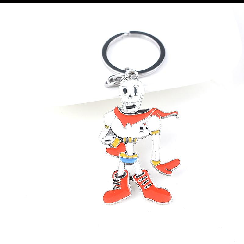 Undertale Sans Papyrus Keychain Games Cosplay Cute Panda Skull Pendant Key Chain Keying for Women Men Kids Jewelry Gift