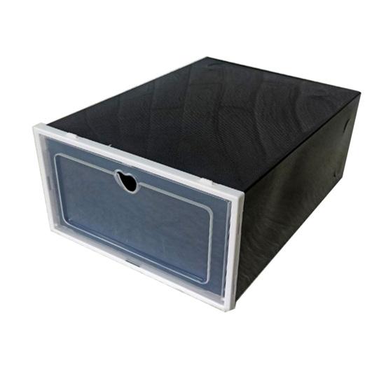 Прозрачный ПП штабелируемый пыленепроницаемый откидной ящик для обуви, контейнер для хранения, органайзер