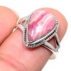 Natural Rhodochrosite Gemstone Handmade 925 Sterling Silver Gift Ring S.8 Z7o83