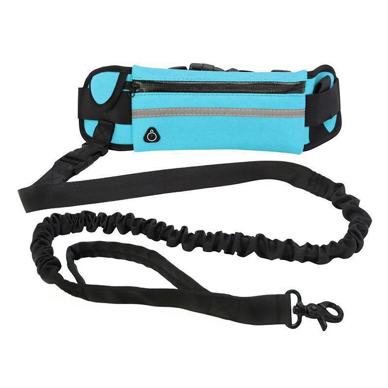 Outdoor Sport Pet Waist Bag Traction Rope Reflective Anti Explosion Pet Traction Rope Stretchable Elastic Belt For Dog Leash