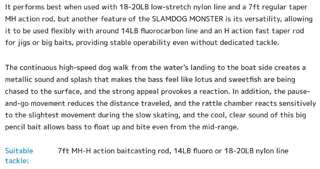 Imakatsu Slam Dog 3D Realism SW 145 mm 40 grams Floating Lure 895 (6601)