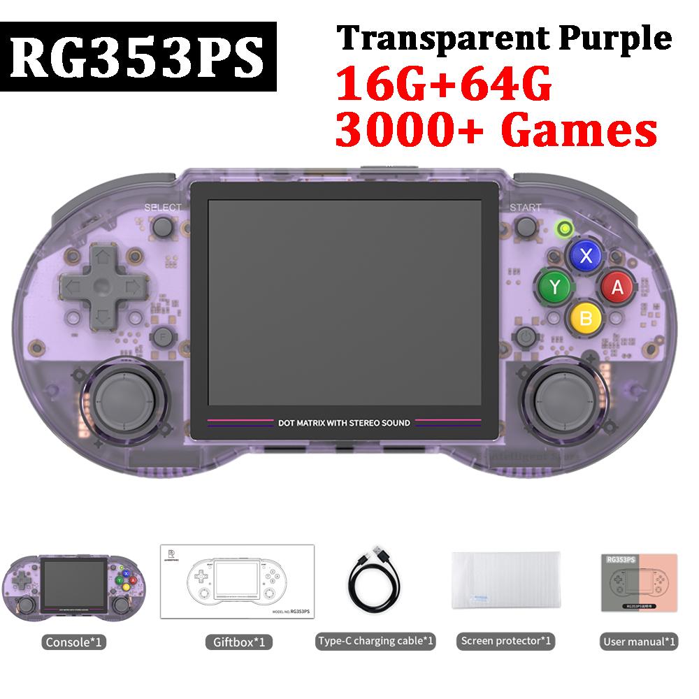 Портативная игровая консоль Anbernic Rg353ps, Linux, 3,5 дюйма, Ips, ретро-игровой плеер, 16 + 256 г, поддержка 5000+ игр, 5 г, Wi-Fi, онлайн-выход Hd