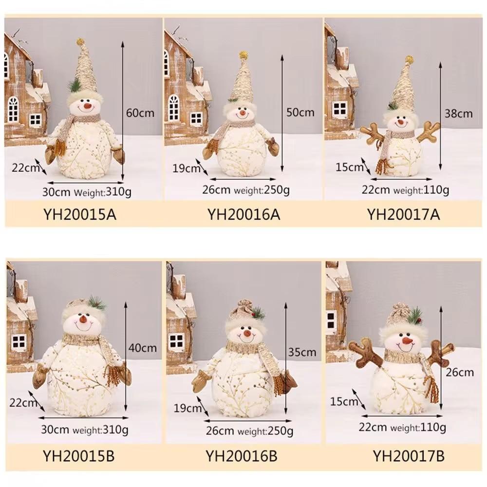 60/50/26 см Рождественское украшение для дома Короткая плюшевая кукла-снеговик с принтом для торгового центра, окна отеля, украшения для рождественской елки