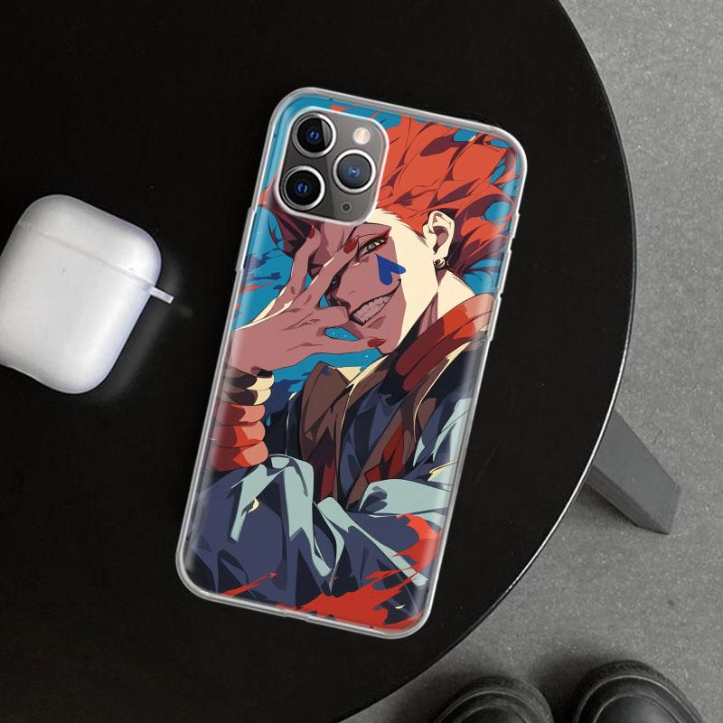 Чехол для телефона Huner X-Hunters Hisoka для iPhone 11 12 13 Mini 14 15 Plus 16 Pro Max 17 Air 7 8 + SE Арт Индивидуальный Fundas 11