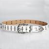 Metal Chic PU Belt Rivert Gradient Imitation Cow Belt New Y2K Jeans Decoration  Jeans Decoration