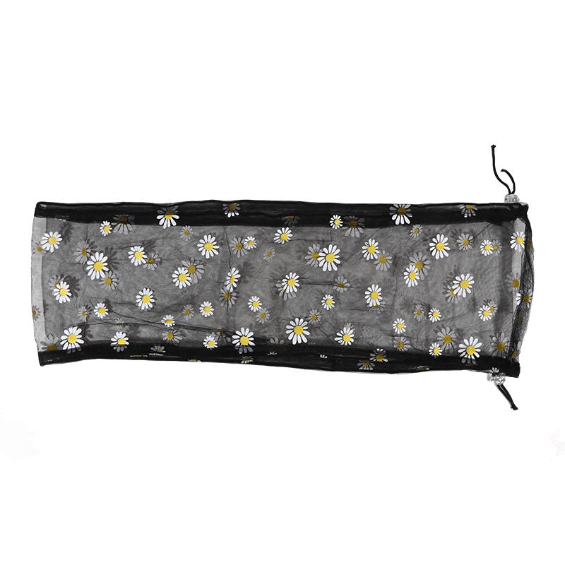 Универсальный уловитель семян для клеток для птиц для использования в помещении/на улице, эластичная регулируемая мягкая сетка с ромашковым узором, защита от разбрасывания семян для круглых и квадратных клеток