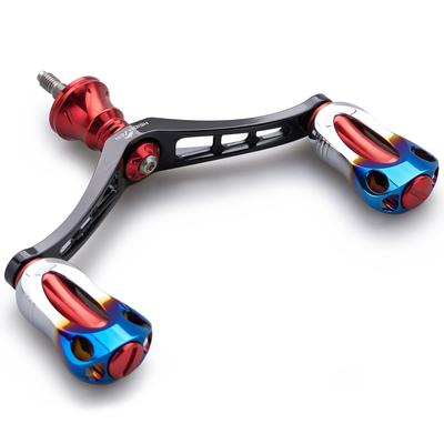Ручка катушки HEIGHTEN 92 мм с ручкой 22 мм для катушек Daiwa и Universal Spinning Reels серии Aurora Shimano, (Красный и черный) (570)