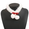 Hairball Christmas Plush Choker Christmas Tree Xmas Clavicle Chain  Jewelry Accessories