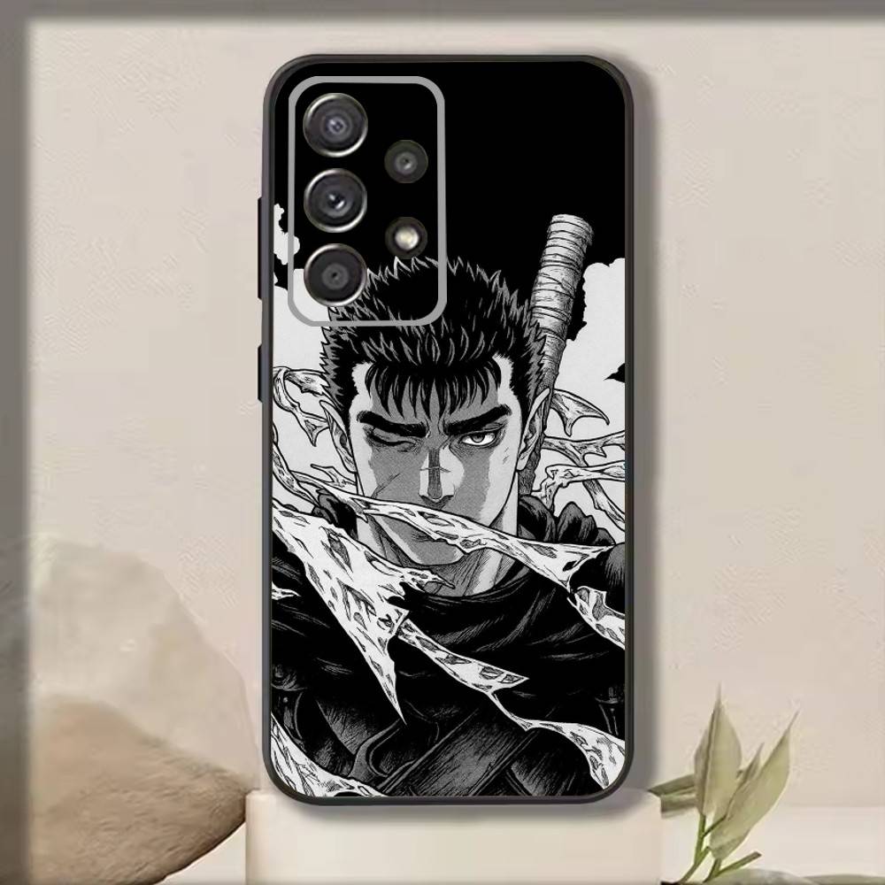 C-Comic Berserk Гатс Покрытие Чехол для Телефона Для Samsung S25,S24,S21,S22,S23,S30,Ultra,S20,Plus,Fe,Note,10,9,5G Черный Чехол