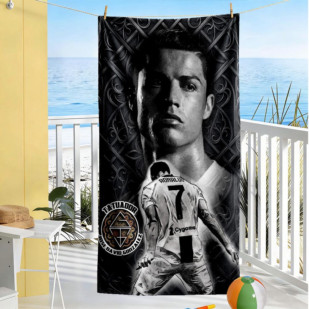 Cristiano Ronaldo Beach Towel Soft Durable Quick-Dry Comfortable Lightweight Suitable for Swimming, Gym, Camping, Yoga Vacation