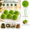 6PCS Plush Balls Christmas Tree Hanging Ornament Fluffy Ball Hanging Ornaments  Christmas Tree Decor