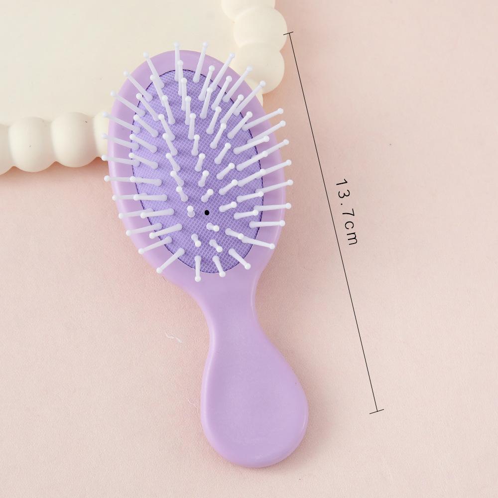 Mini Air Cushion Hair Brush Macaron Colored Portable Detangling Comb Custom Logo Hairbrush with Plastic Handle for Home Use
