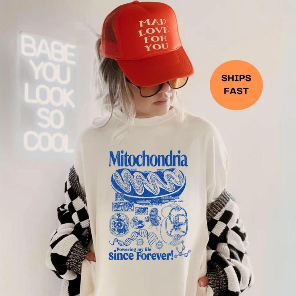 Mitochondria Illustration Tee | Science Cell Biology Shirt
