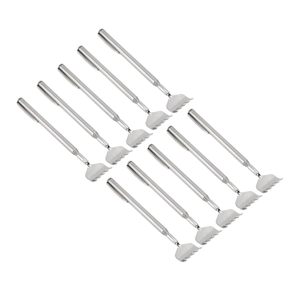10Pcs with Pen Clip Back Scratcher Stainless Steel Itch Relief Tool Handheld Massager  Back Itching