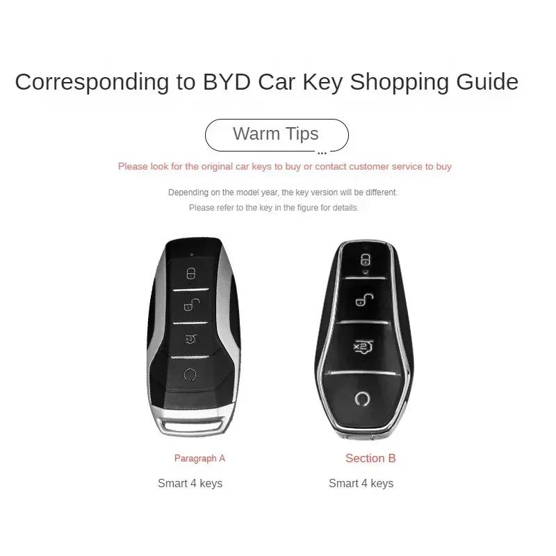 Подходит для BYD TPU Автомобильный ключ Чайка/Дельфин/Цинь/Хань/Тан/Сун/SEAL U DM-i/ATTO03 Украшение для автомобильного ключа Полностью закрывающийся Защитный чехол