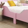 Children's Bed Frame, Single Bed Frame for Children, Safety Rail, Small Bed for Children's Room, MDF, without Mattress, Pink