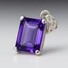 NATURAL Purple Amethyst 30 Ct CERTIFIED 925 Sterling Silver Emerald Gems Pendant AI-22-NS