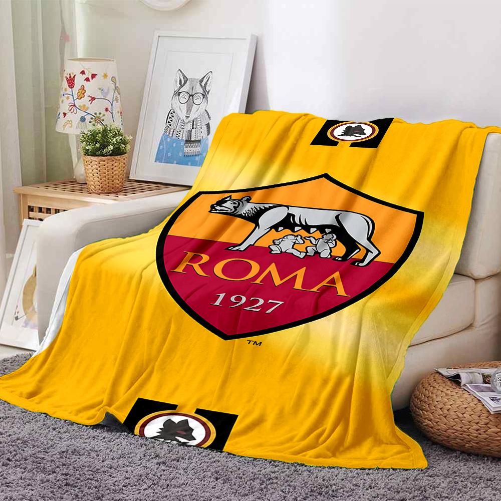 1pc Blanket - Rome logo Print Design,Lightweight Blanket for Sofa,Bed- Soft &Warm,Gift for All Seasons