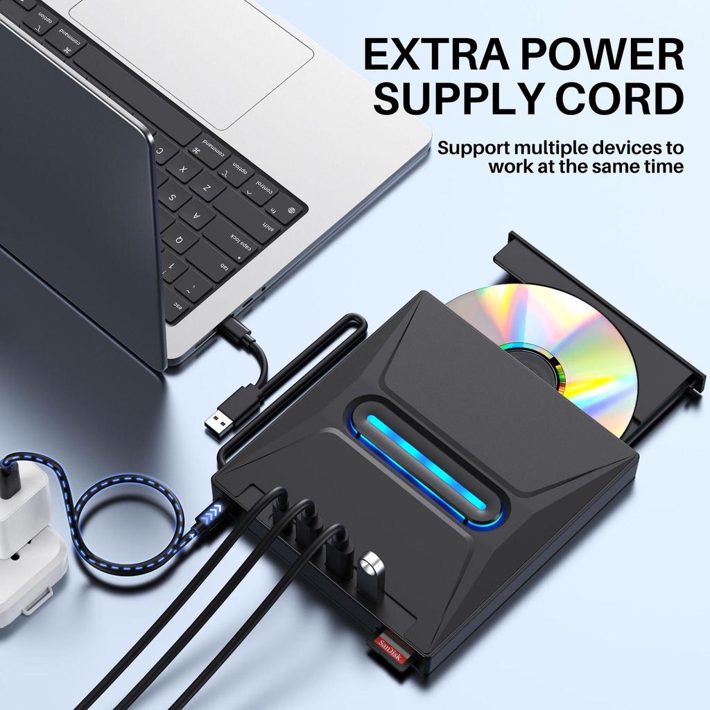 Высокоскоростной внешний USB DVD-резак для компьютера, ноутбука и настольного ПК