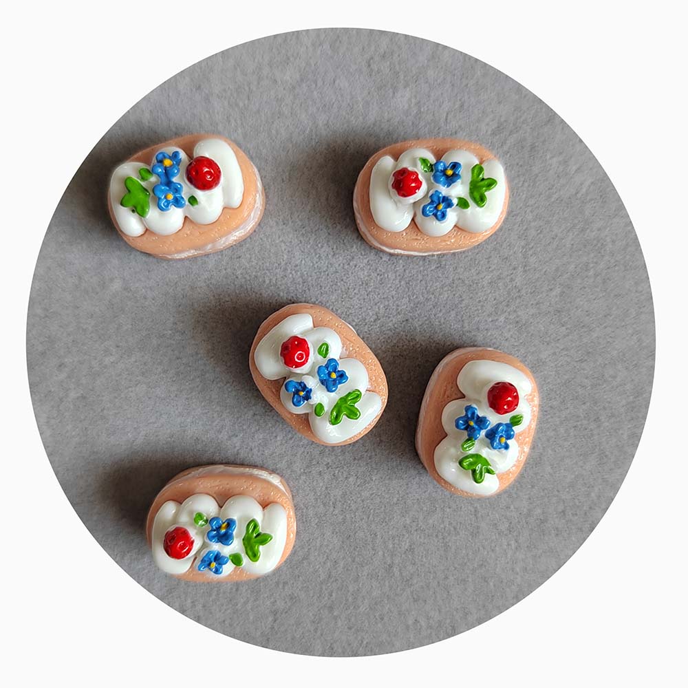 Resin Food Charms Kawaii Dessert Cake Food Miniatures DIY Crafts Materials Flatback Cabochon Mini Charm Scrapbook Doll Figurine