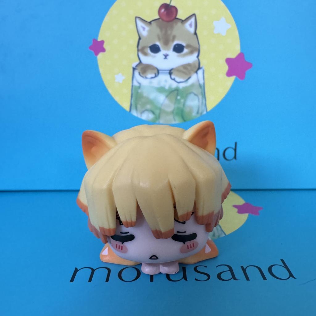 Клинок, рассекающий демонов, Лежащий Кот Ухо Токито Муичиро Blind Box Кукла-розыгрыш Аниме Настольное украшение Подарки Фигурка Модель Игрушки
