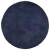 Shaggy High Pile Rug NAVARRA Navy Blue 100x100 cm Polyester