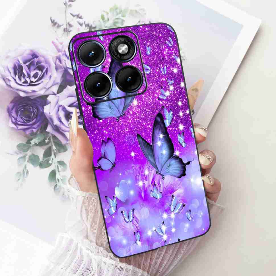 Чехол для Motorola Edge 70 Fusion 5G Мультяшный Кот Панда ТПУ Черный Чехол для XT2605-1 XT2605-2 XT2605-4 Мягкий Силиконовый Чехол для Телефона