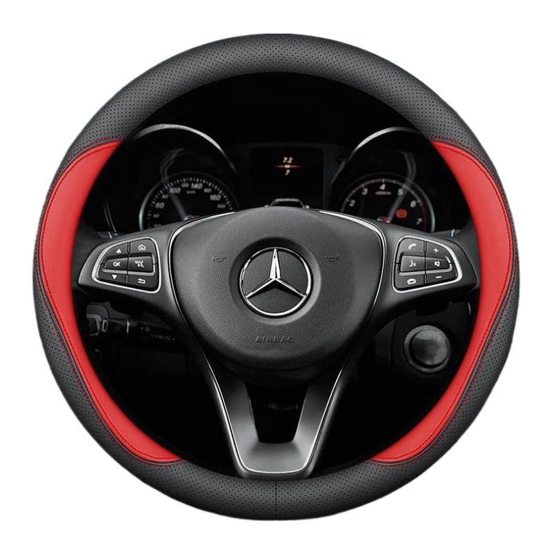 Leather Car Steering Wheel Cover for Mercedes Benz Amg CLS GLC GLB CLA 250 W218 W166 C200 W204 W245 W203 W221 W211 Accessories JO1