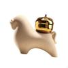 Artistic Ceramic Horse Figurine Miniature Sculpture Ornament Home Decoration Symbol of