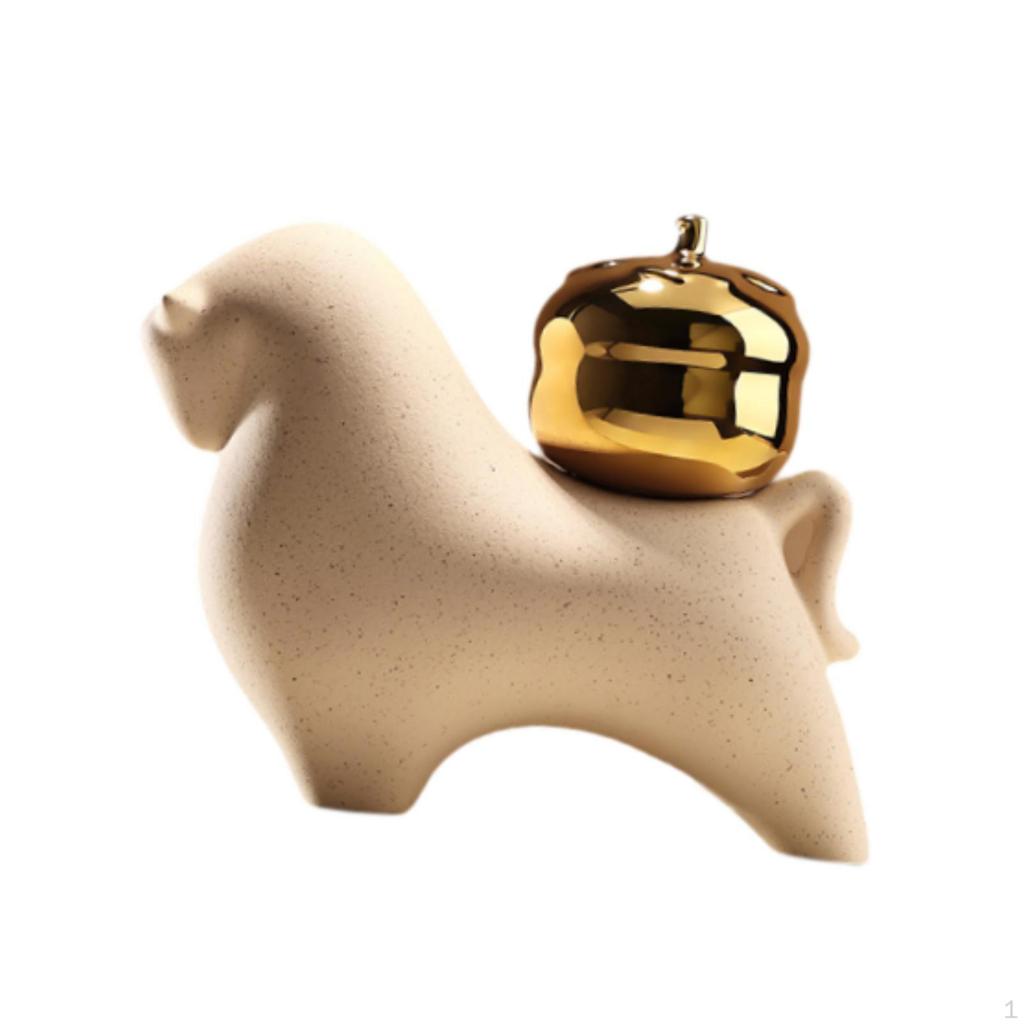 Artistic Ceramic Horse Figurine Miniature Sculpture Ornament Home Decoration Symbol of