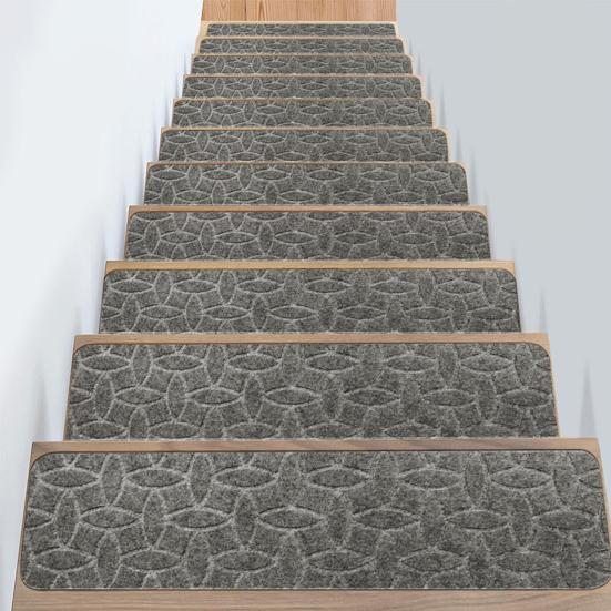 Нескользящий коврик для лестницы Самоклеящийся Прочный клей Простая установка Не требует резки Тиснение