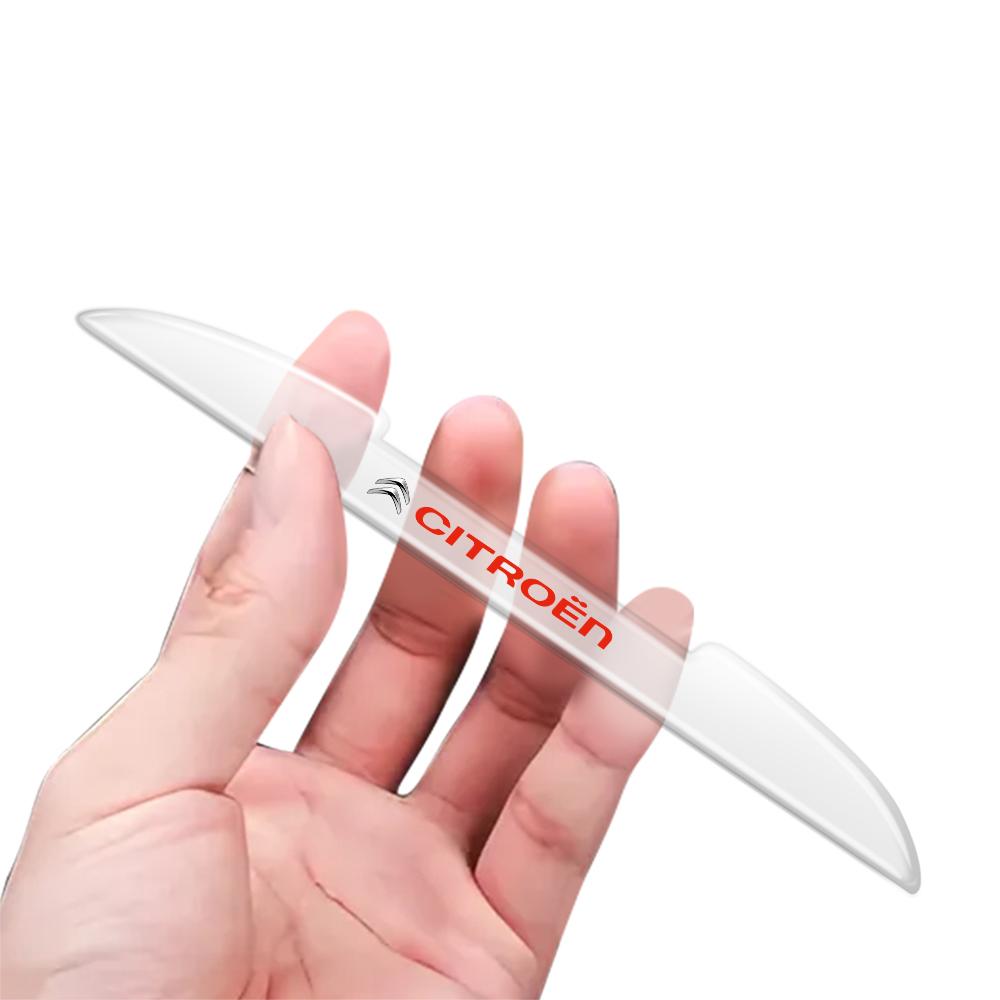 ARZ3 4pcs Transparent Rubber Car Door Edge Anti Scratch Scuff Protection Stickers Accessories For Citroen C3 C4 DS4 C5 C5X C-Quatre