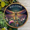Garden Decoration, Wooden Hanging Decorative Signs, Dragonfly Patterns, 2D Graphic Products, Housewarming Gifts for Friends