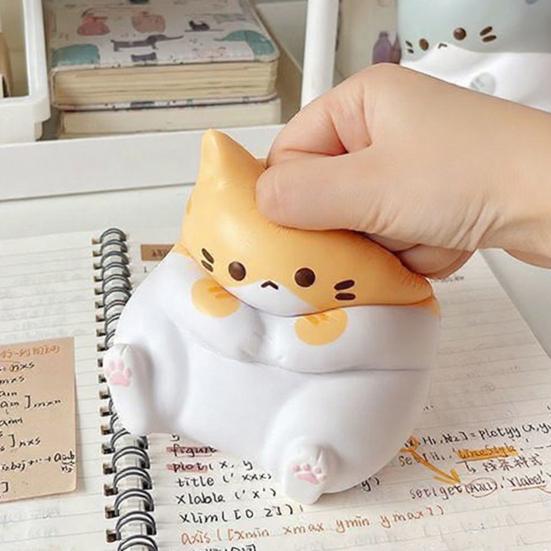Игрушка-кот для снятия стресса, мультяшный, мягкая, эластичная, толстый котенок, сжимаемая игрушка, для расслабления, снижения тревожности, животное, сенсорная игрушка, сувениры для вечеринки