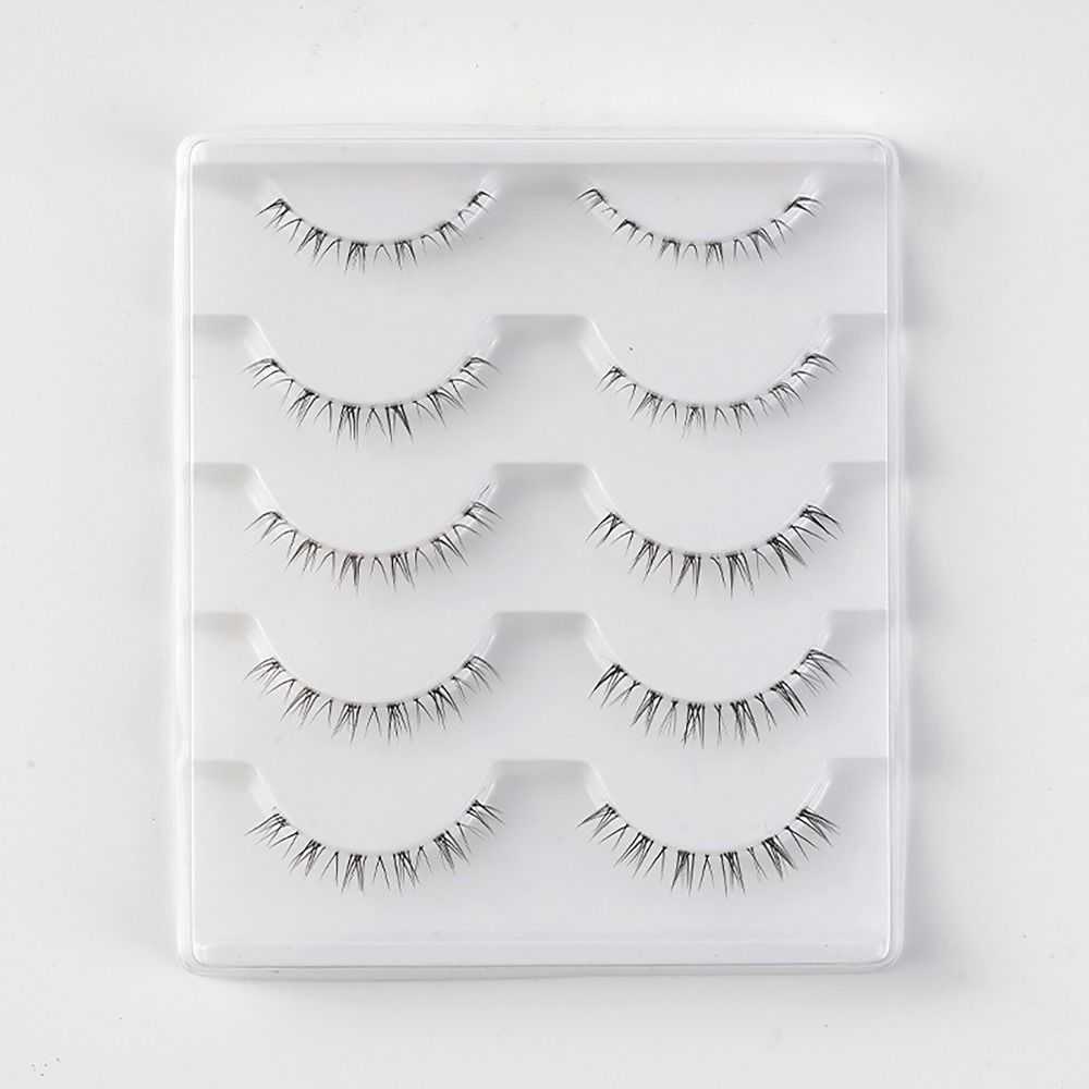 5pairs Transparent Stems Lower Eyelashes Whole Pair Eye Makup Tool Soft Eyelash Extension Beauty