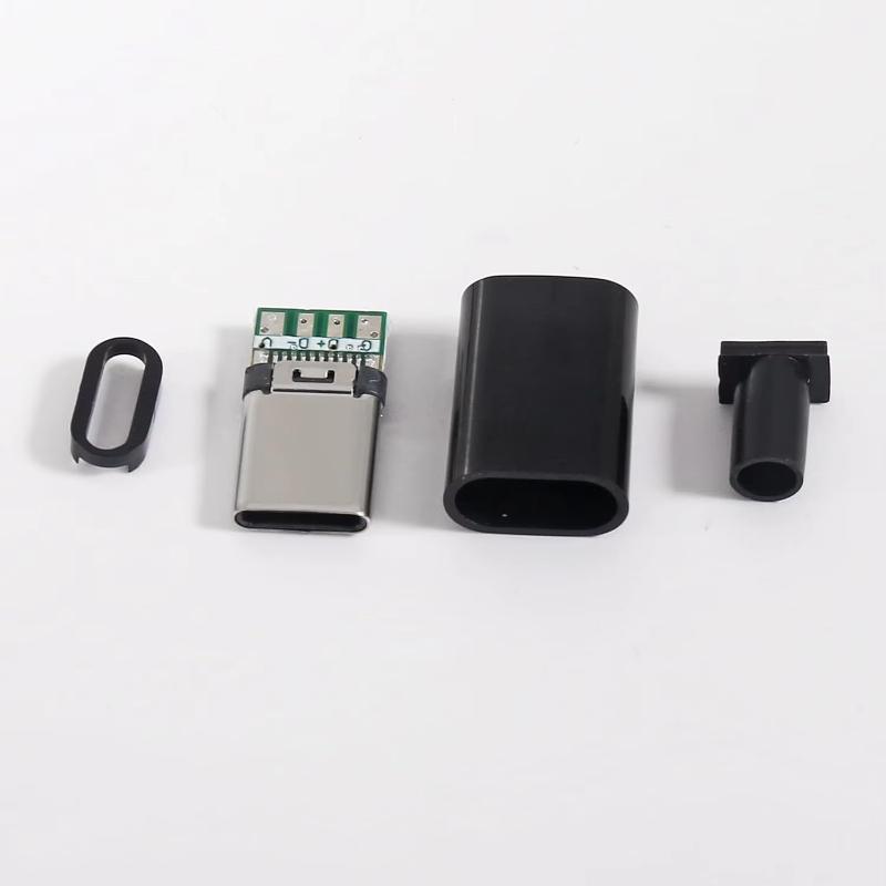 1 Набор Электрические Клеммы Сварка DIY Аксессуары Тип C USB 3.1 3A Быстрая Зарядка USB Разъемы Разъем Типа C Штекер